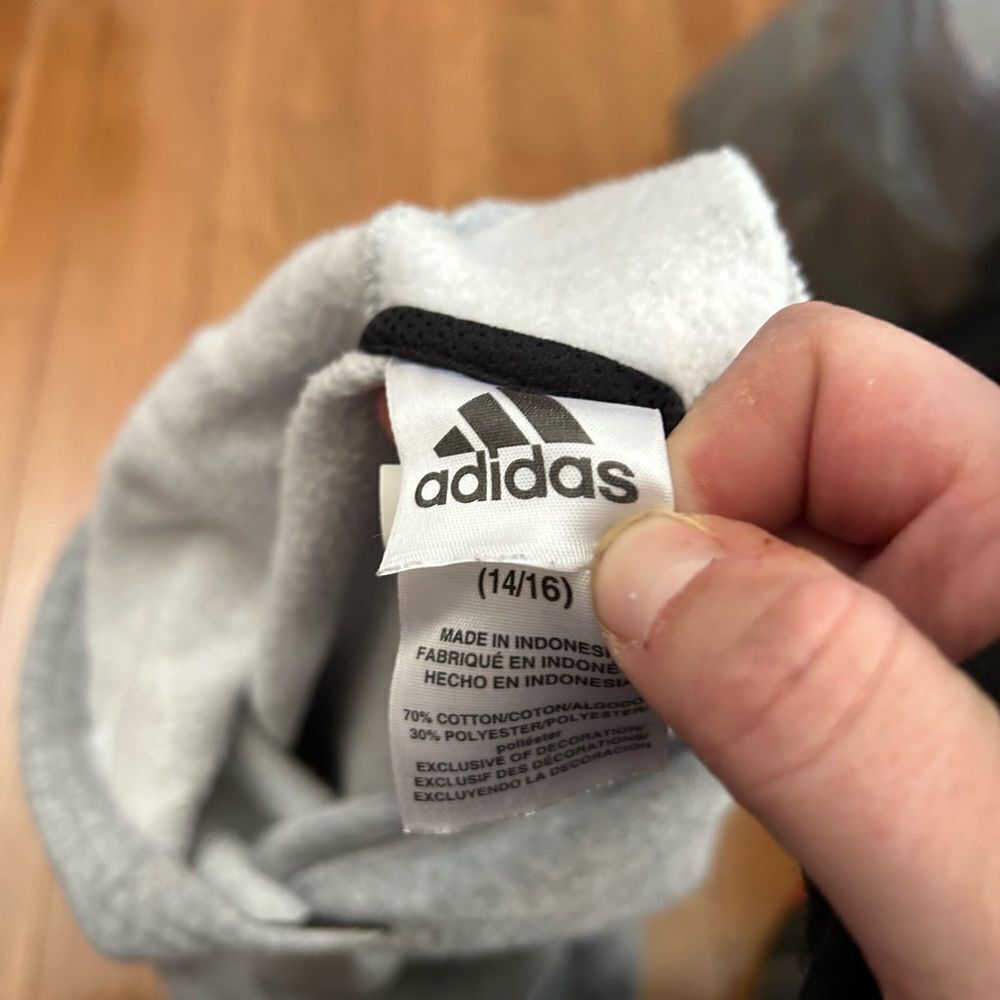 Boys Adidas Hoodie Sweatshirt - Picture 2 of 3